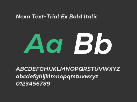 Nexa Text-Trial Ex Bold Italic