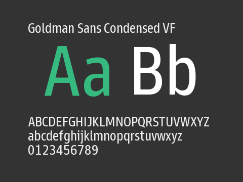 Goldman Sans Condensed VF