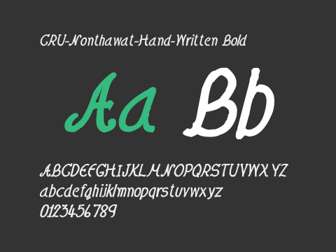 CRU-Nonthawat-Hand-Written Bold