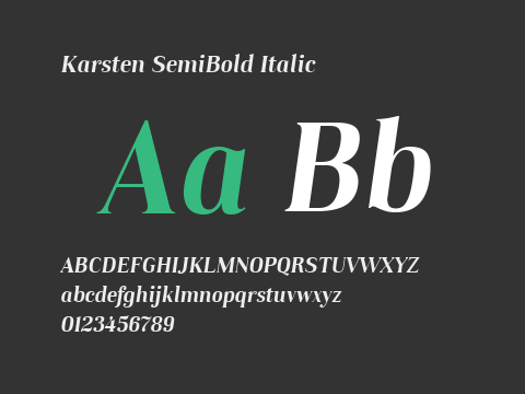 Karsten SemiBold Italic