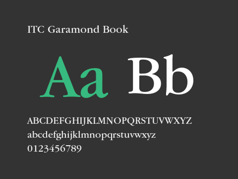 ITC Garamond Book