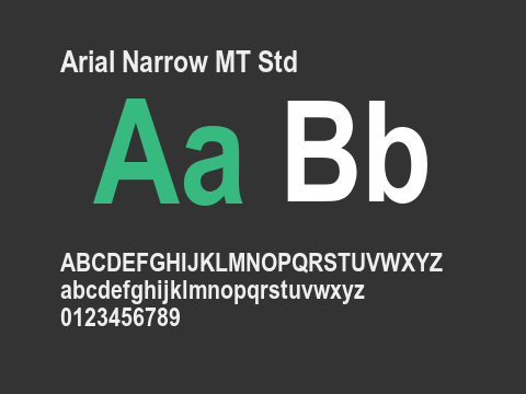 Arial Narrow MT Std