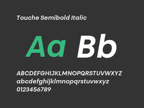 Touche Semibold Italic