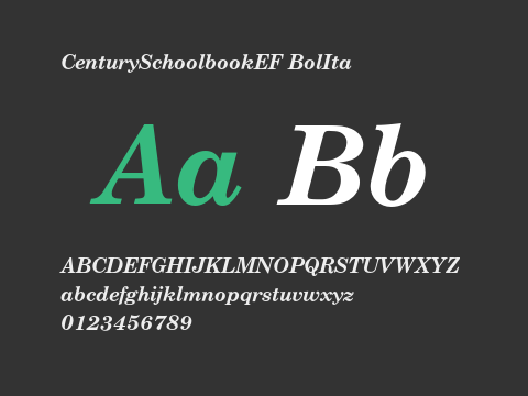 CenturySchoolbookEF BolIta