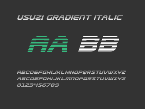 Usuzi Gradient Italic