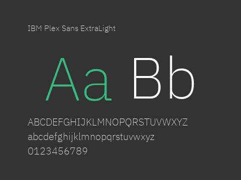 IBM Plex Sans ExtraLight