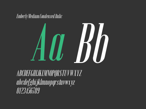 Emberly Medium Condensed Italic