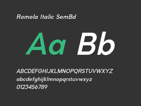 Romela Italic SemBd