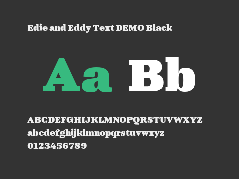 Edie and Eddy Text DEMO Black