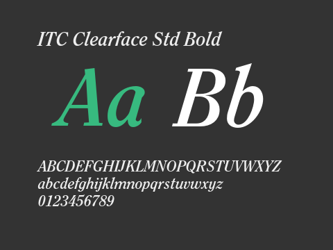 ITC Clearface Std Bold