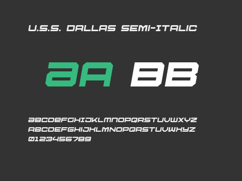 U.S.S. Dallas Semi-Italic