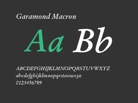 Garamond Macron