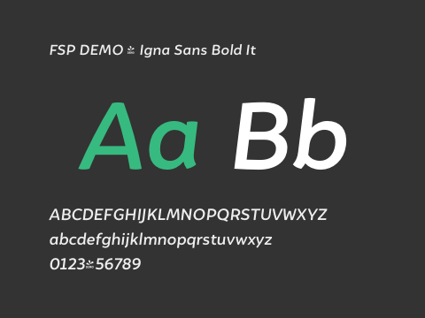 FSP DEMO - Igna Sans Bold It