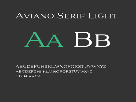 Aviano Serif Light