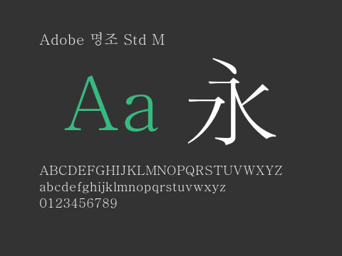 Adobe 명조 Std M