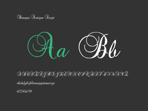 Baroque Antique Script