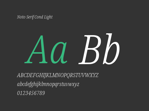 Noto Serif Cond Light