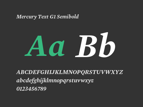 Mercury Text G1 Semibold