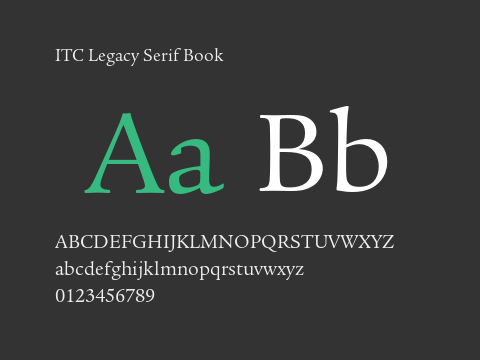 ITC Legacy Serif Book