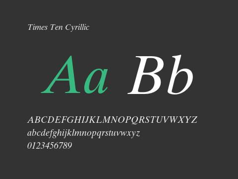 Times Ten Cyrillic