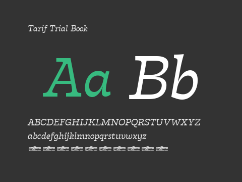 Tarif Trial Book