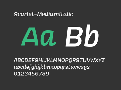 Scarlet-MediumItalic