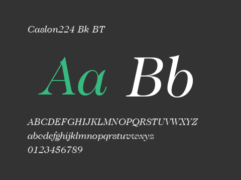 Caslon224 Bk BT