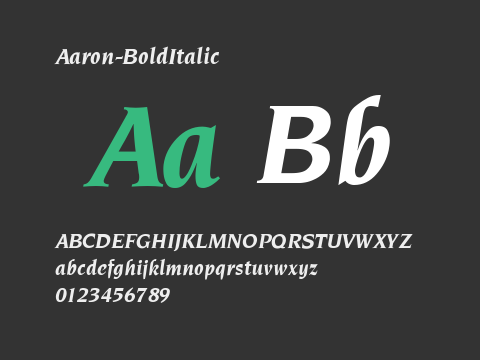 Aaron-BoldItalic