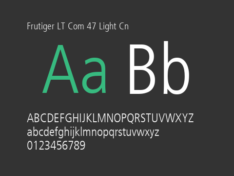 Frutiger LT Com 47 Light Cn