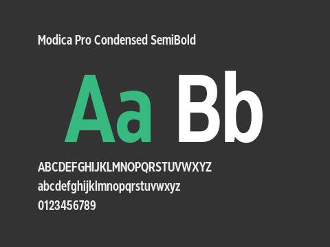 Modica Pro Condensed SemiBold