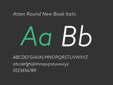 Atten Round New Book Italic