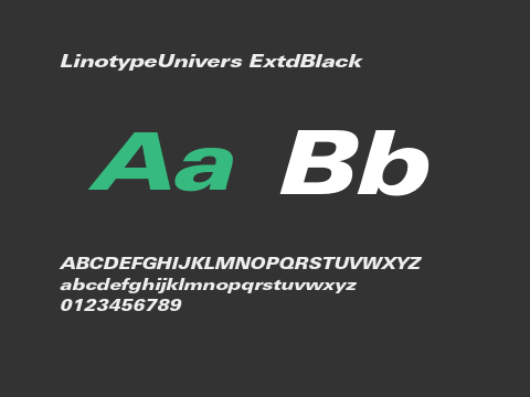 LinotypeUnivers ExtdBlack