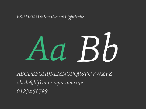 FSP DEMO - SinaNova-LightItalic