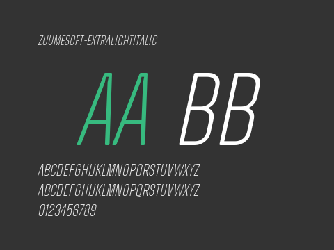 ZuumeSoft-ExtraLightItalic