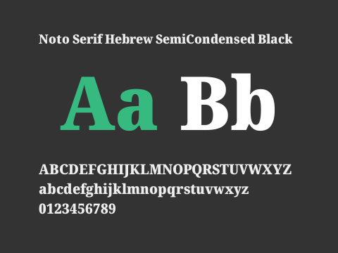 Noto Serif Hebrew SemiCondensed Black