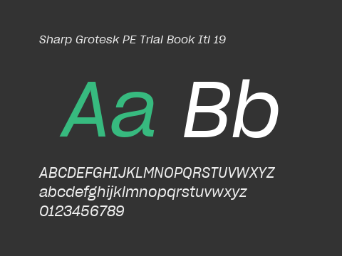 Sharp Grotesk PE Trial Book Itl 19