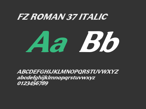 FZ ROMAN 37 ITALIC