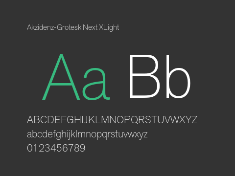 Akzidenz-Grotesk Next XLight