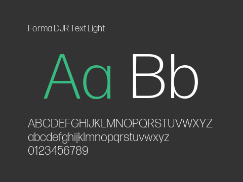 Forma DJR Text Light