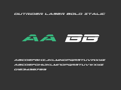 Outrider Laser Bold Italic