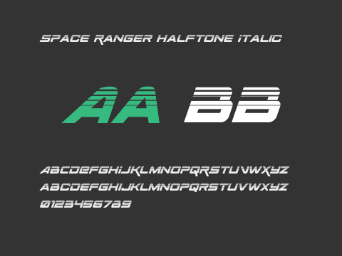 Space Ranger Halftone Italic