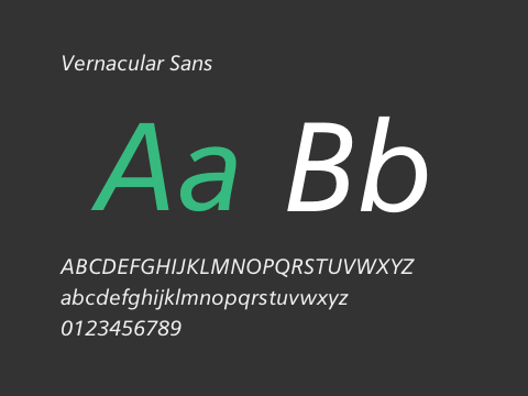 Vernacular Sans