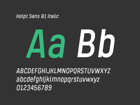 Kelpt Sans B1 Italic