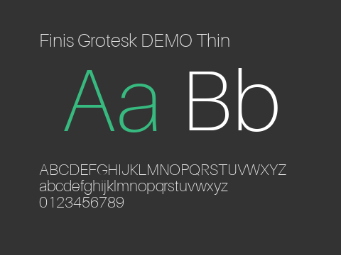 Finis Grotesk DEMO Thin