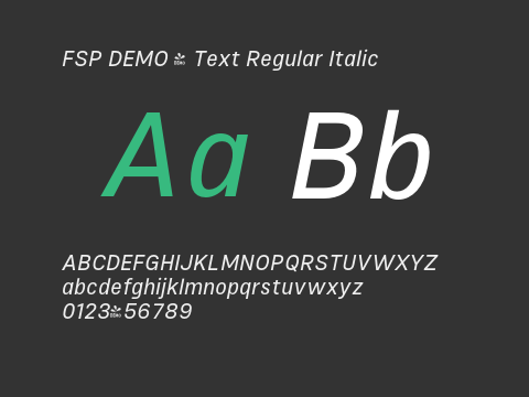 FSP DEMO - Text Regular Italic