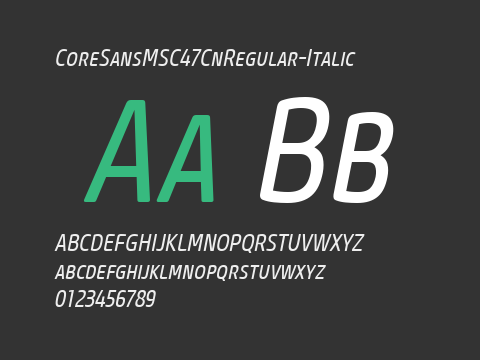 CoreSansMSC47CnRegular-Italic