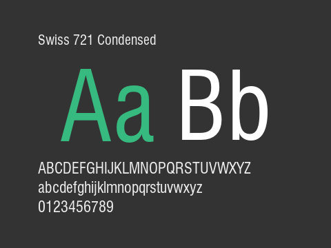 Swiss 721 Condensed