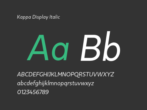 Kappa Display Italic