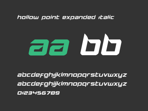 Hollow Point Expanded Italic