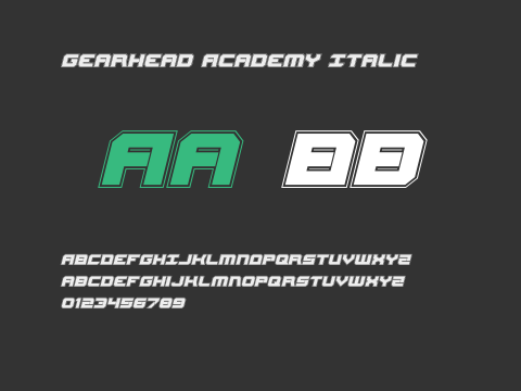 Gearhead Academy Italic